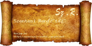 Szentesi Renátó névjegykártya