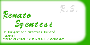 renato szentesi business card