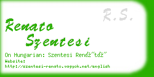 renato szentesi business card